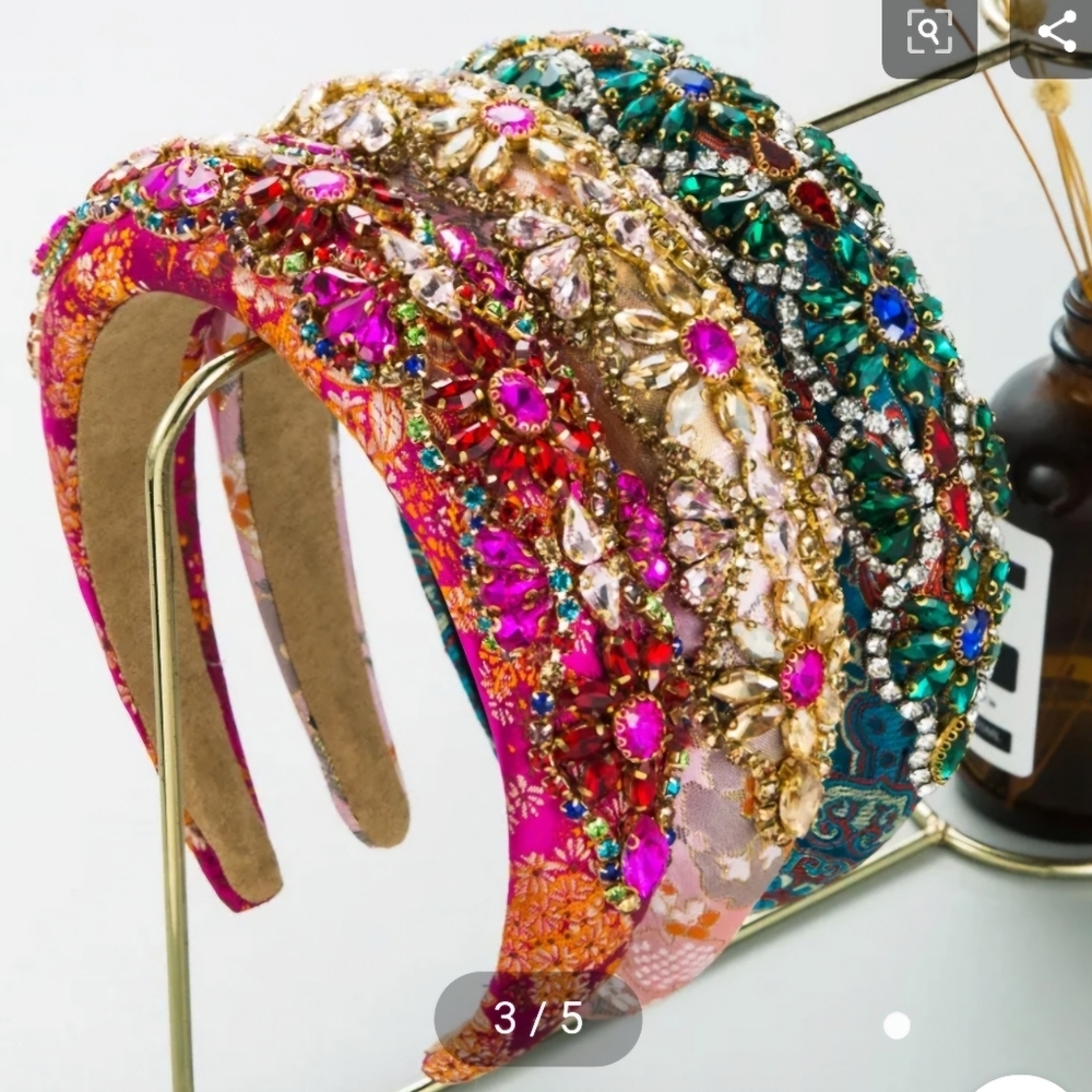 Rhinestone Headbands Elegant Baroque Style - Picture 11 of 15